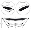 Hastings Home Portable Hammock with Stand, Black 849602GXF
